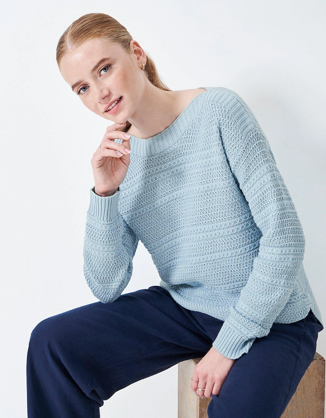 Stitch Detail Jumper - Blue, 2 of 1