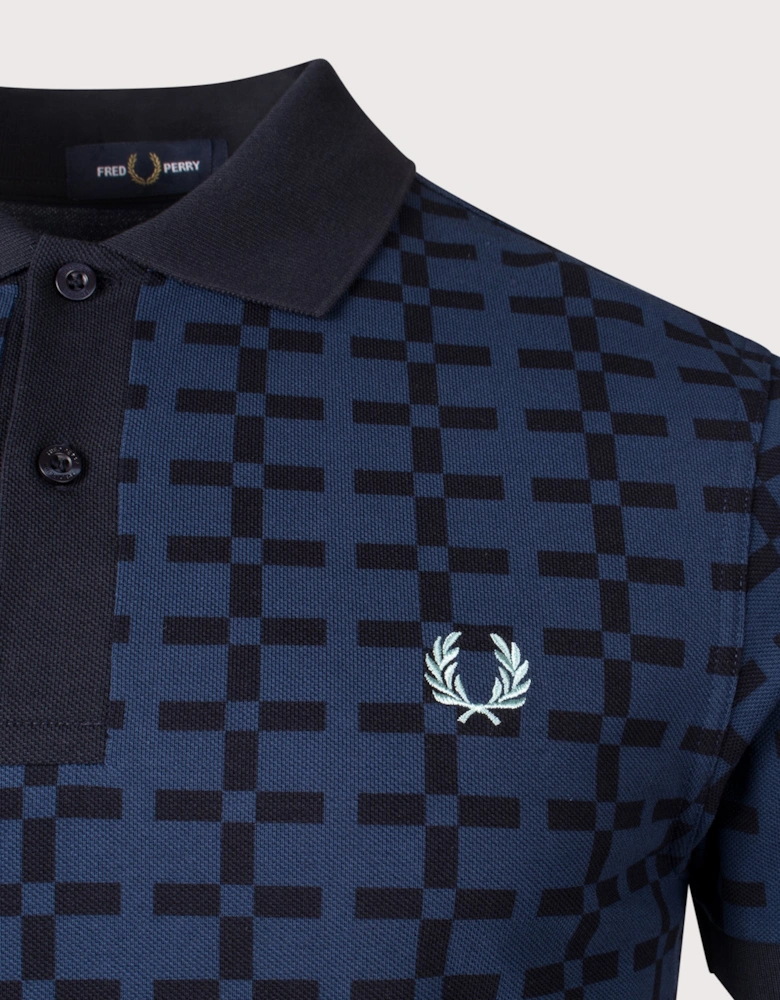 Jacquard Print Polo Shirt