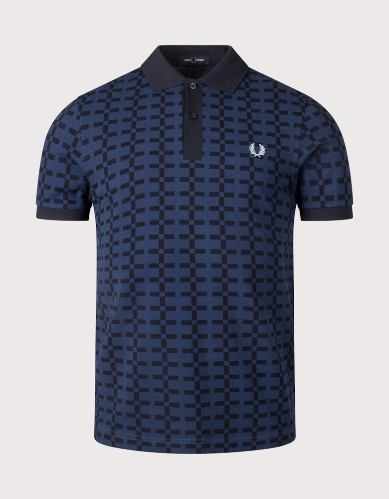 Jacquard Print Polo Shirt