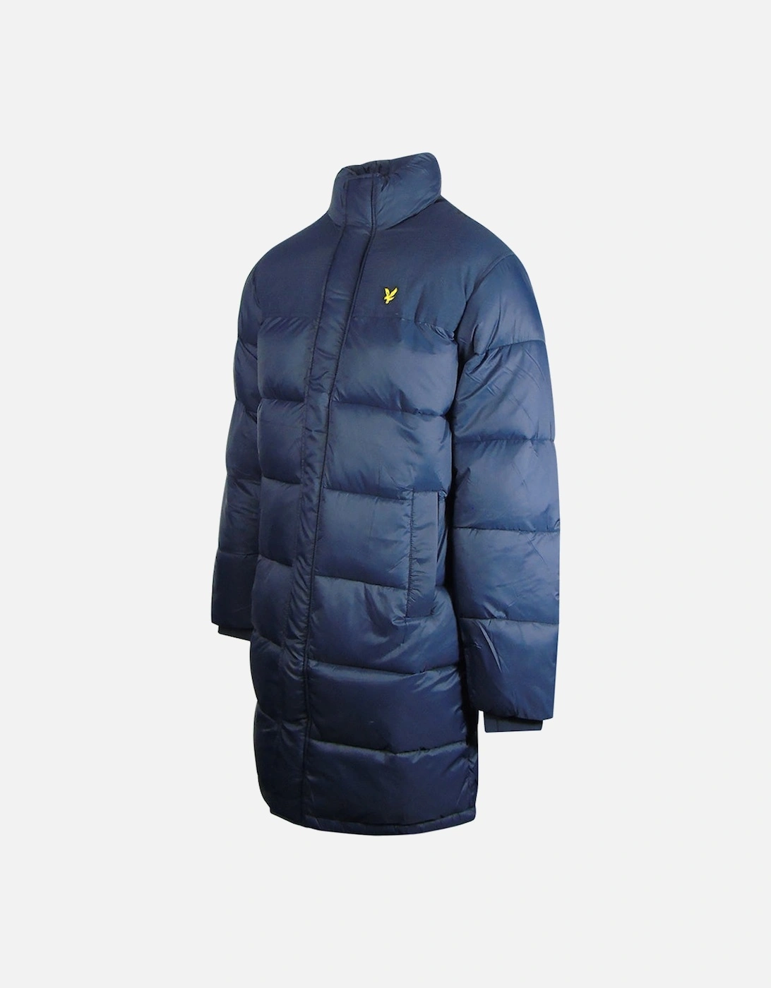 Lyle & Scott Longline Wadded Navy Blue Puffer Jacket