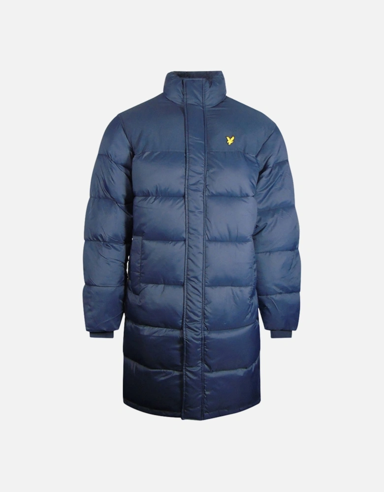 Lyle & Scott Longline Wadded Navy Blue Puffer Jacket