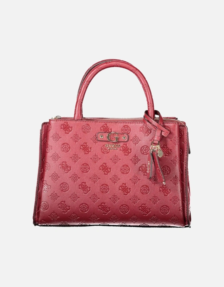 Jeans Marciano Satchel Embossed Logo HWVG78 80230 Women Red Handbags