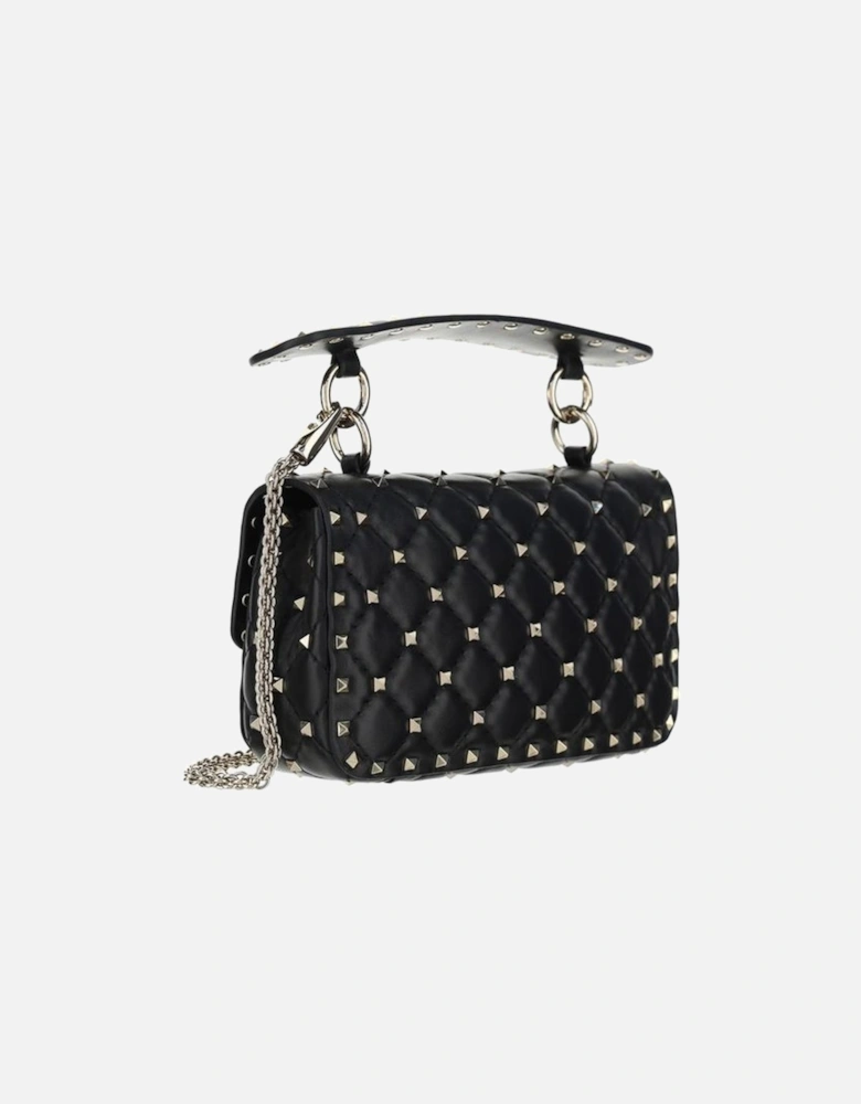 Rockstud Spike Small Leather Handbag Women - Black