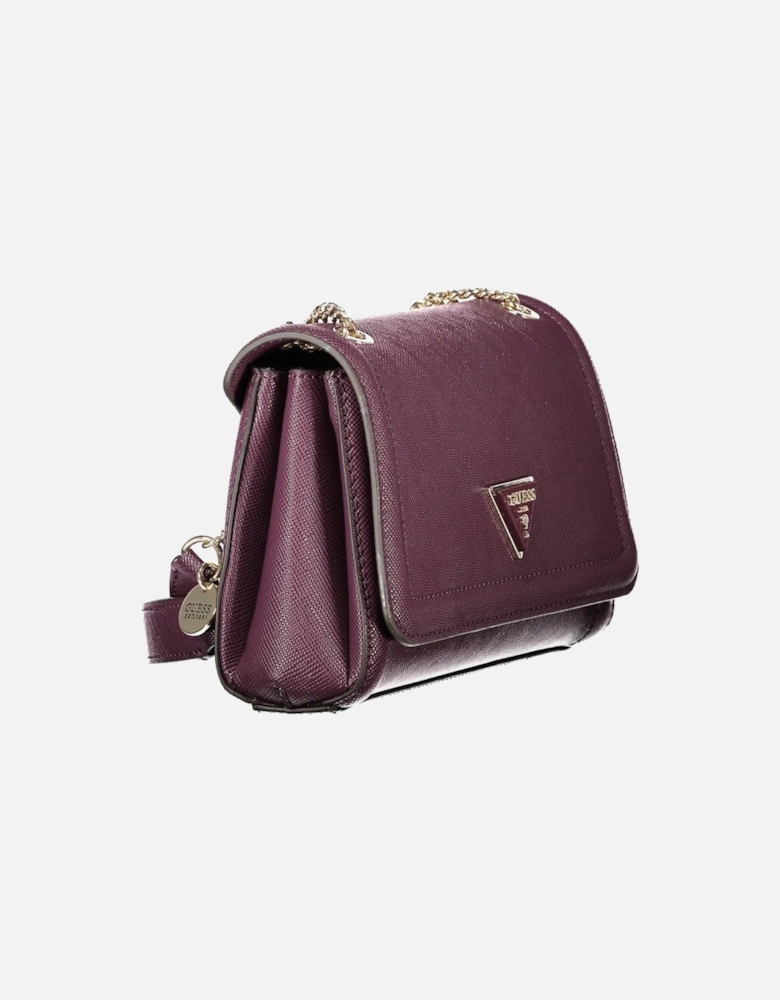 Purple Polyethylene Handbag Women