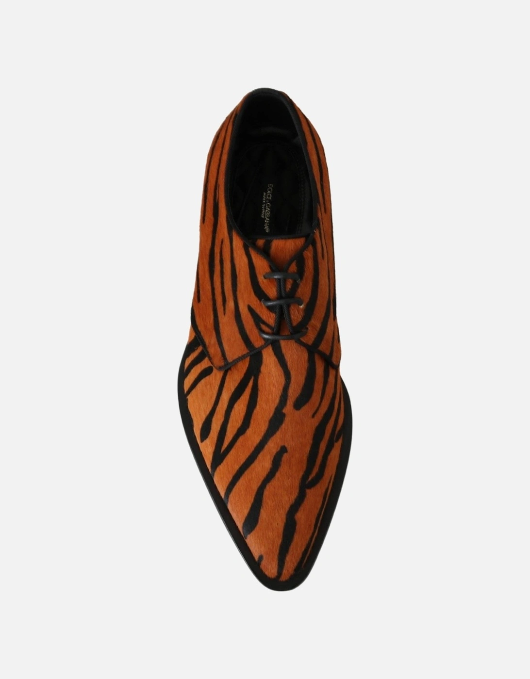 CN0079 AX995 Tiger Print Oxfords Women - Orange Flats