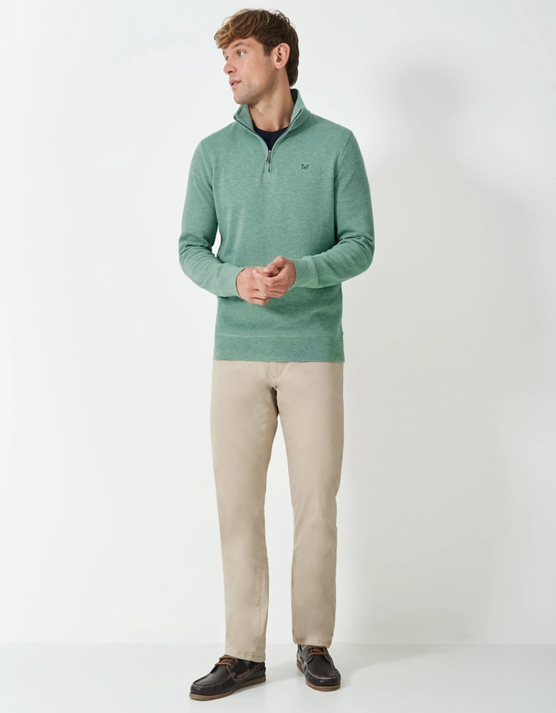 Men's French Rip 1/2 Zip Sweat Seapine Marl