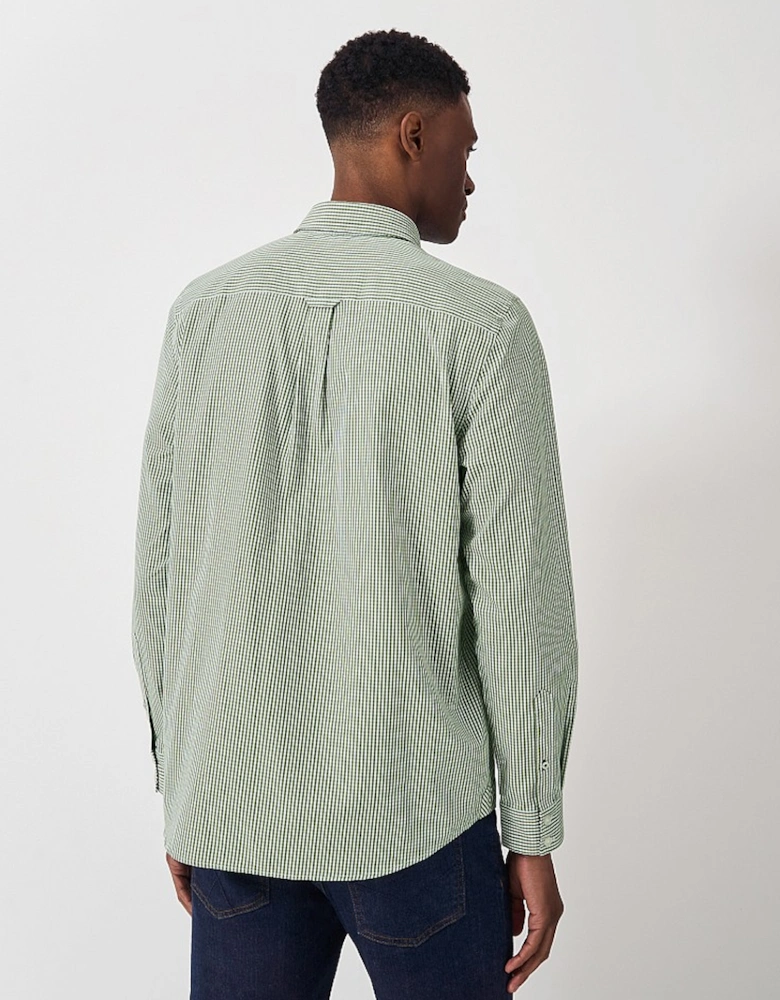 Men's Crew Classic Micro Gingham Shirt Artichoke/White