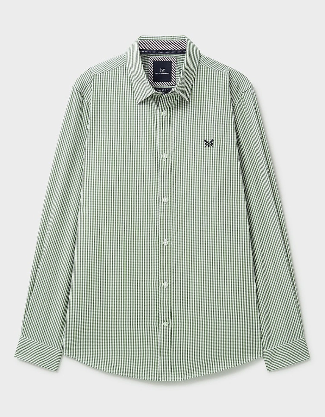 Men's Crew Classic Micro Gingham Shirt Artichoke/White