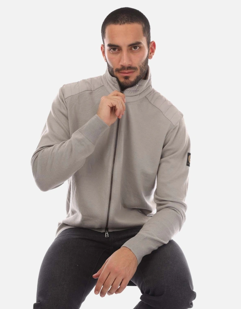 Merino Wool Kebly Zip Cardigan