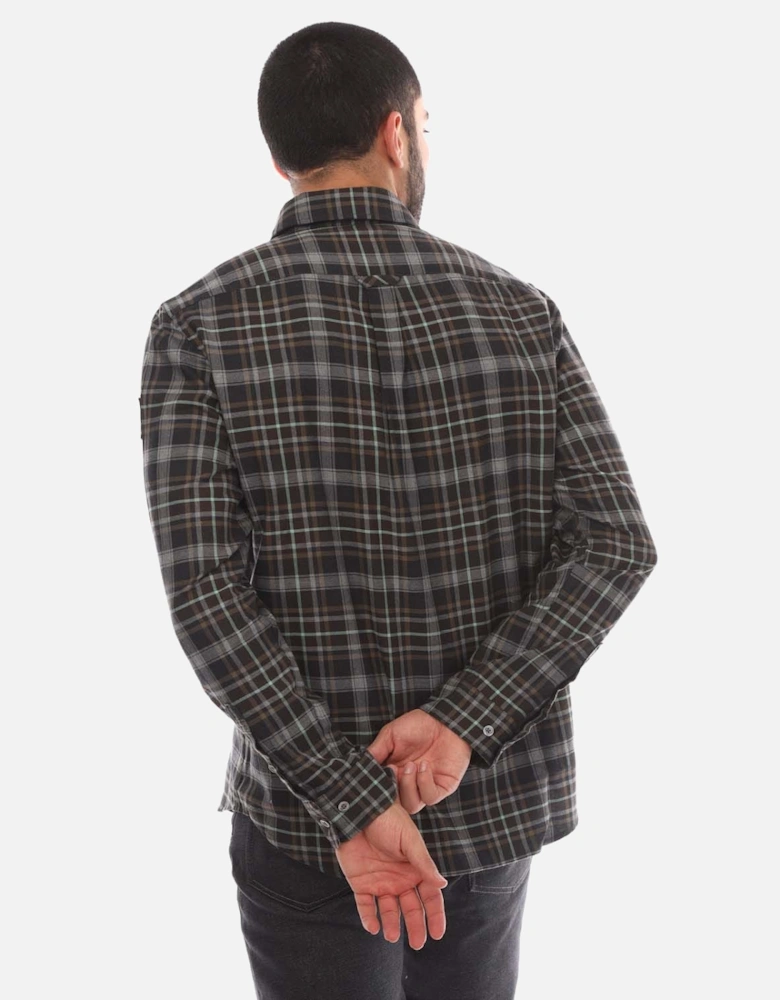 Shadow Plaid Cotton Scale Shirt