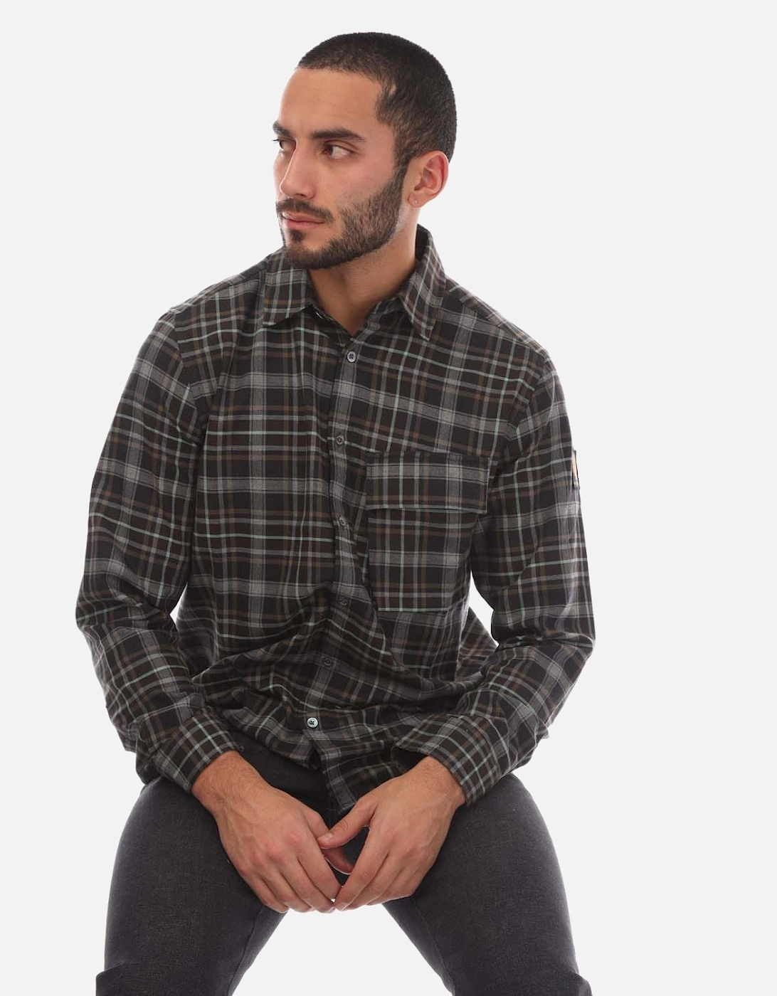 Shadow Plaid Cotton Scale Shirt