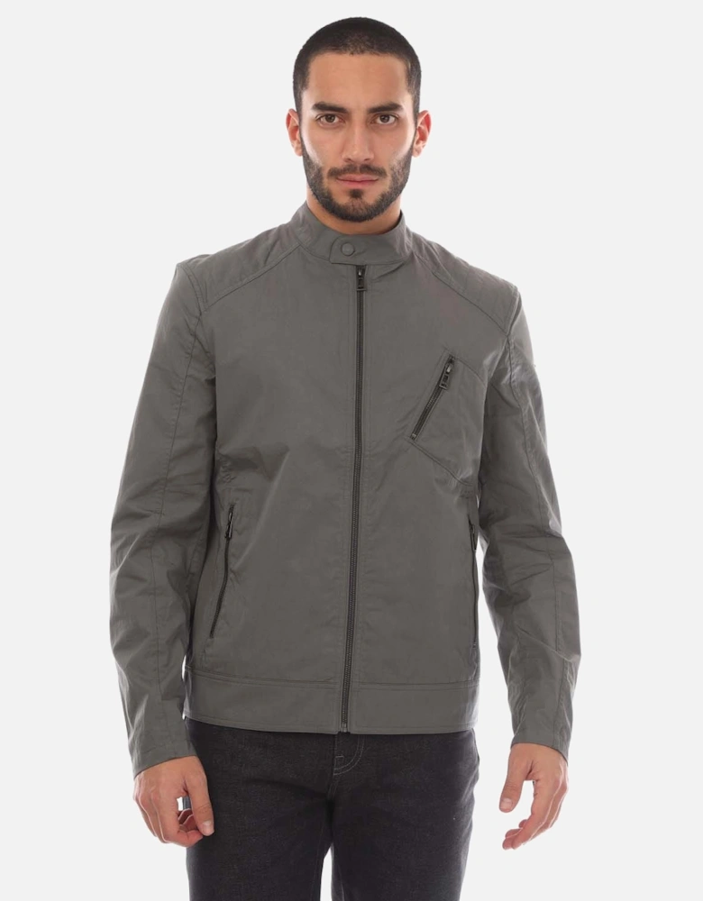 Cotton Gabardine V Racer Jacket