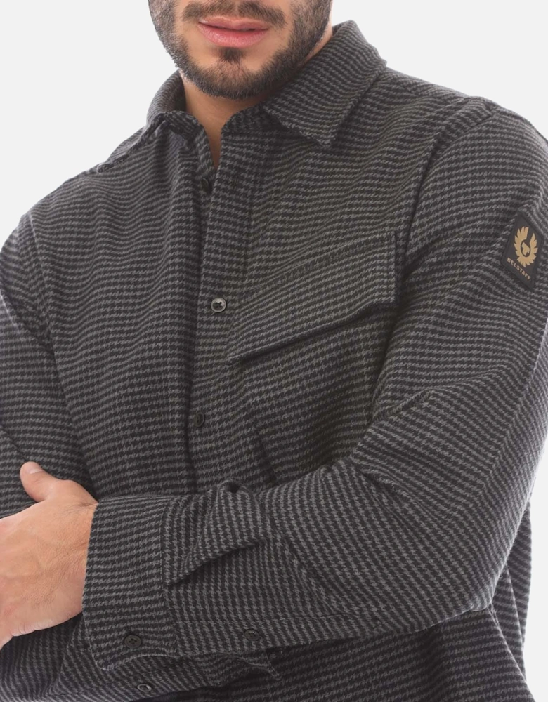 Cotton Houndstooth Scale Shirt