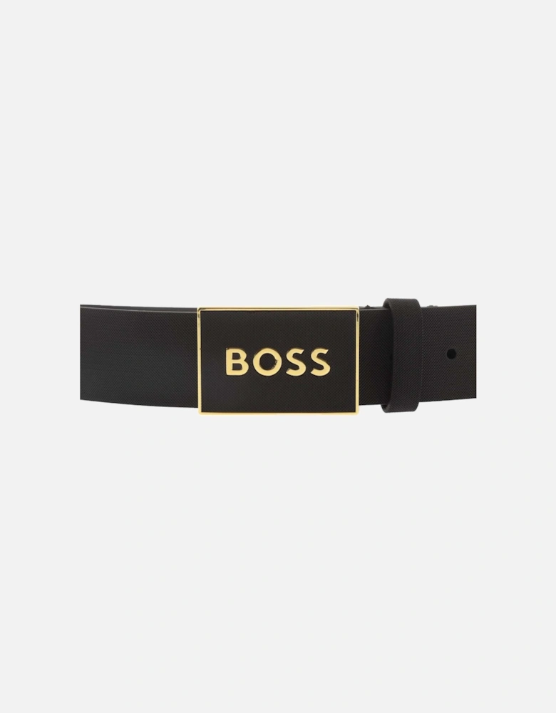 Textured Plaque Buckle Belt