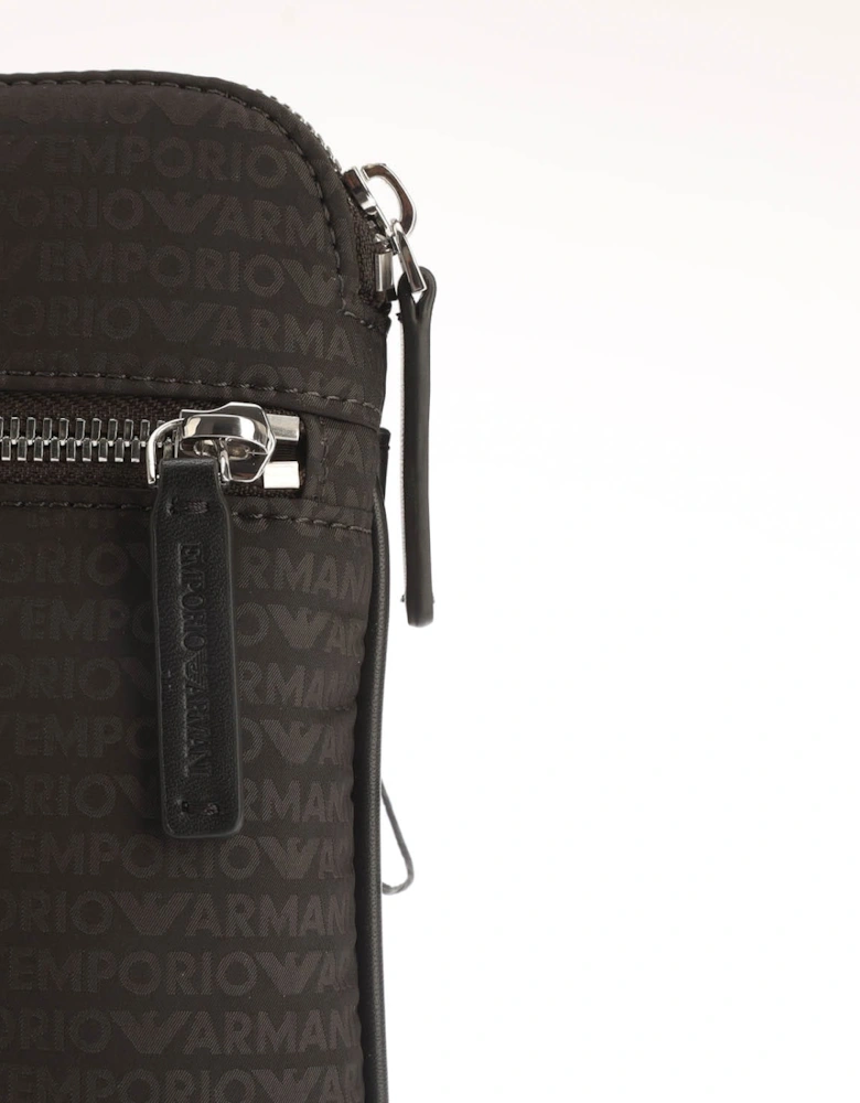 Nylon Allover Jacquard Logo Shoulder Bag