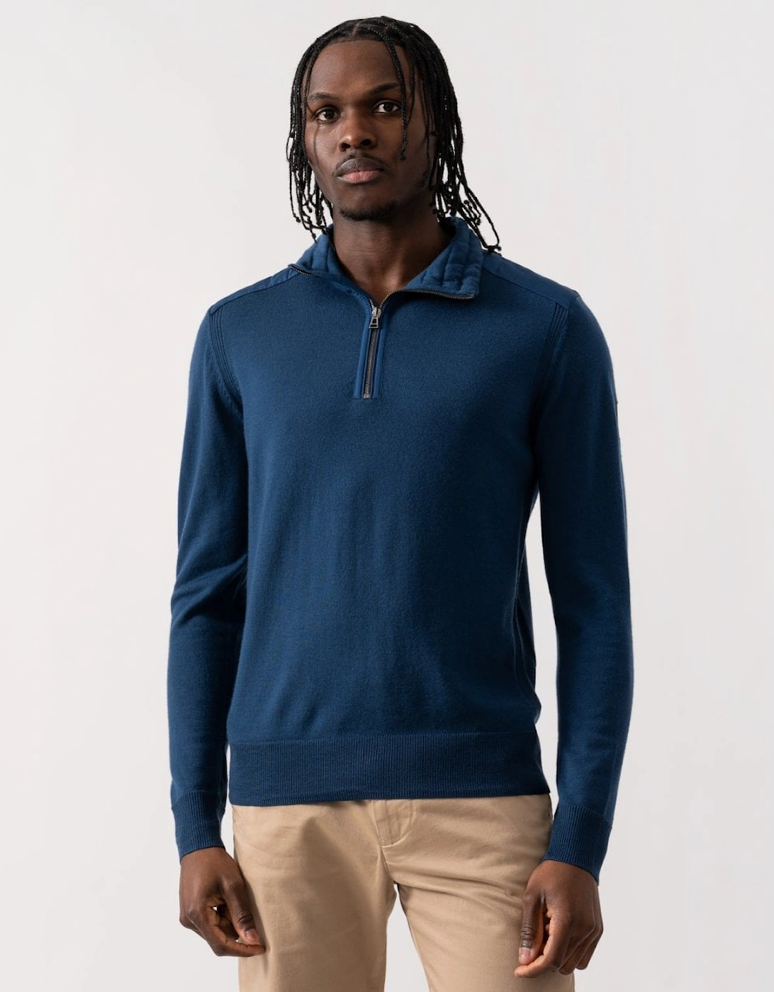 Kilmington Mens Merino Wool Quarter Zip Jumper, 6 of 5