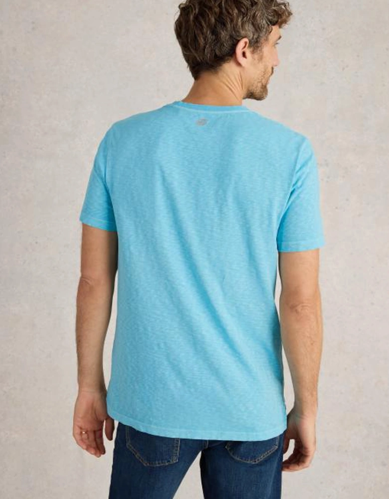 Men's Abersoch Short Sleeve Tee Bright Blue