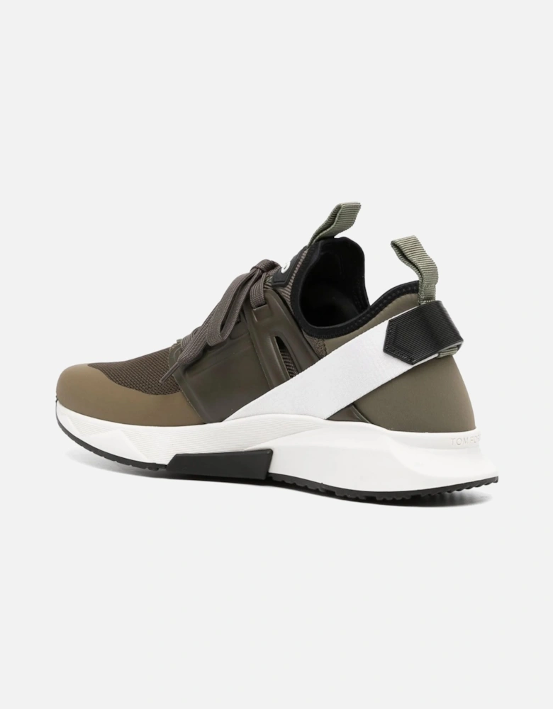 Jago Mixed Material Sneakers Black/Khaki