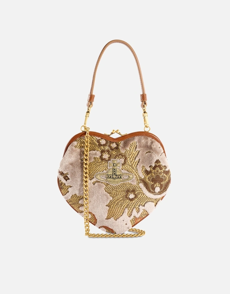 Belle Heart Jacquard Frame Purse