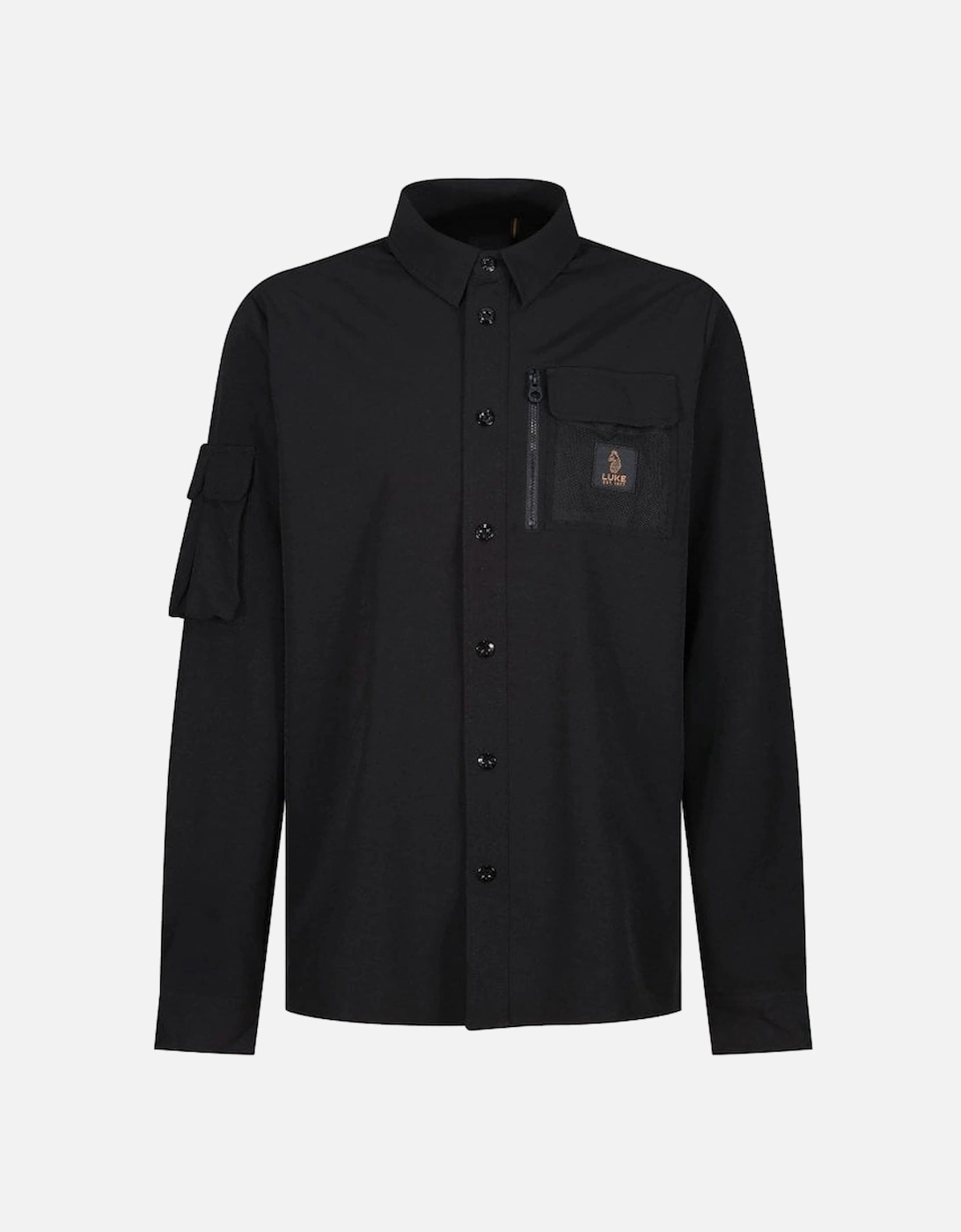 Luke Hulun Pocket Detail Shirt Jet Black