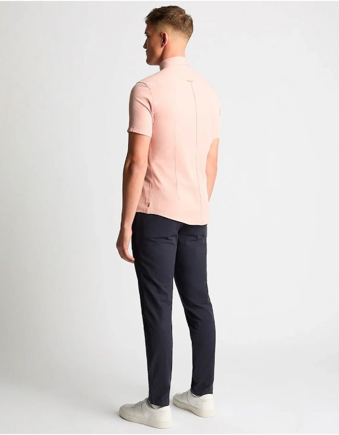 Slim Ashton Short Sleeve Shirt Light Pink