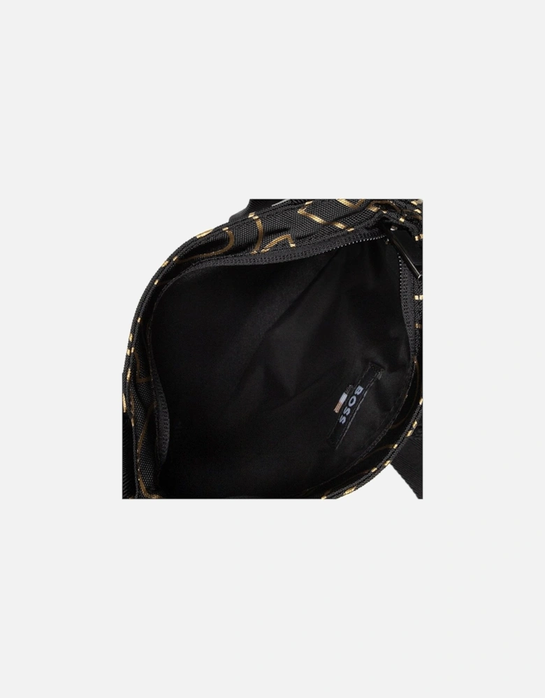 Catch_LN Polyamide Allover Logo Black/Gold Pouch