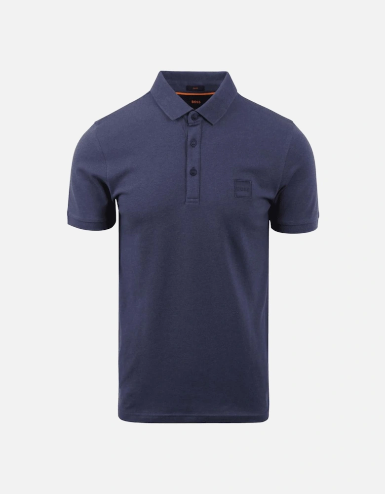 Passenger Patch Logo Cotton Navy Polo Shirt