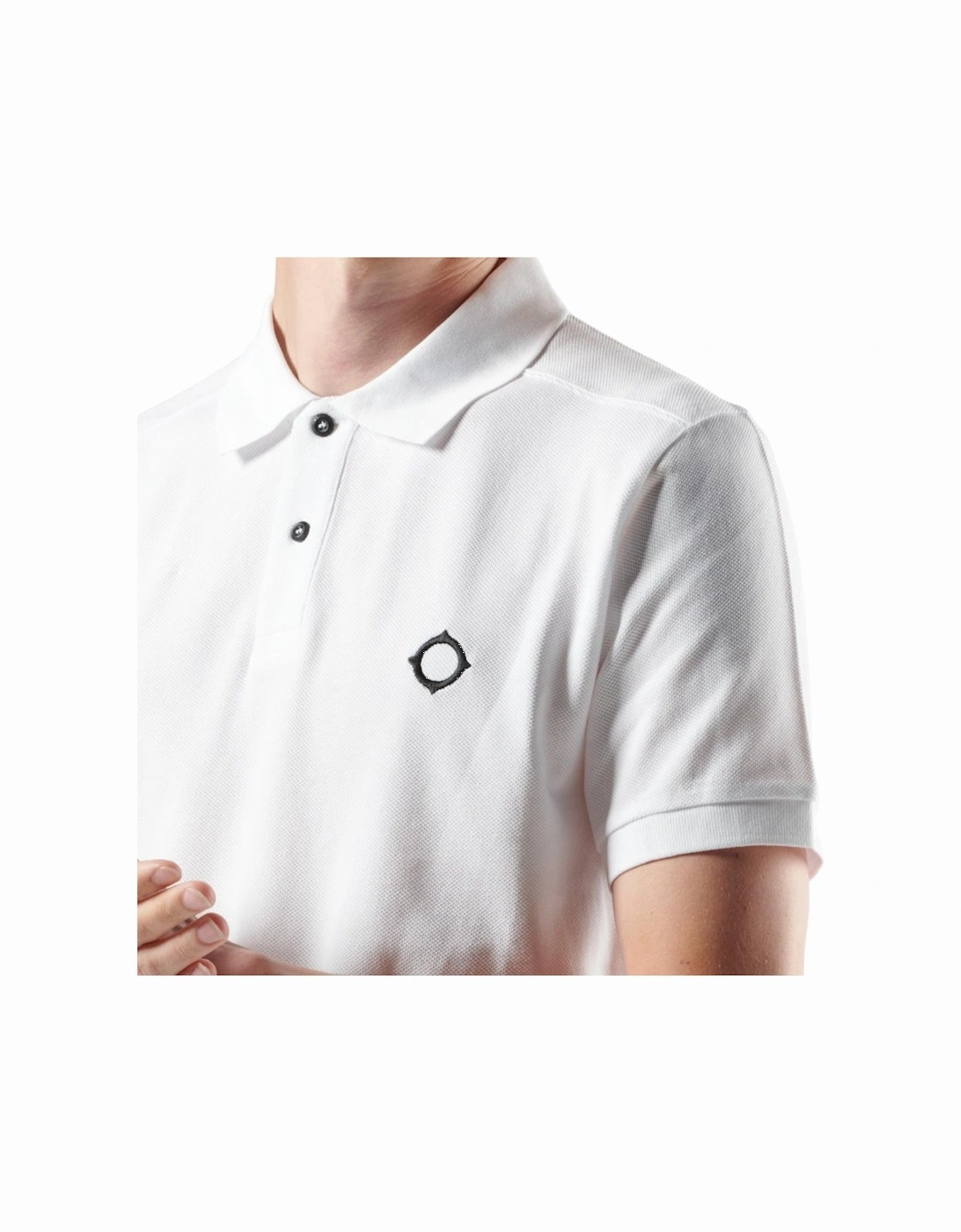 SS Pique Polo - White