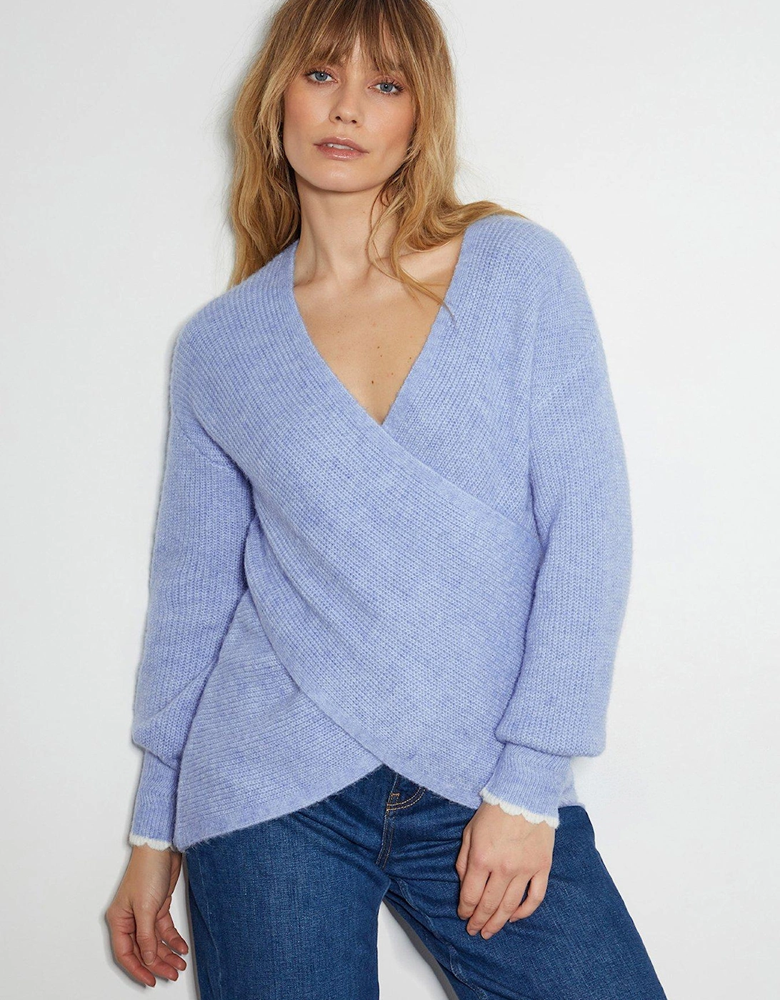 Raylee Wrap Jumper - Blue, 2 of 1