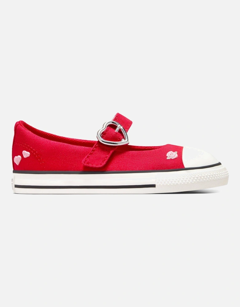 Kids Chuck Taylor All Star Dainty Mary Jane Canvas Ox - Red