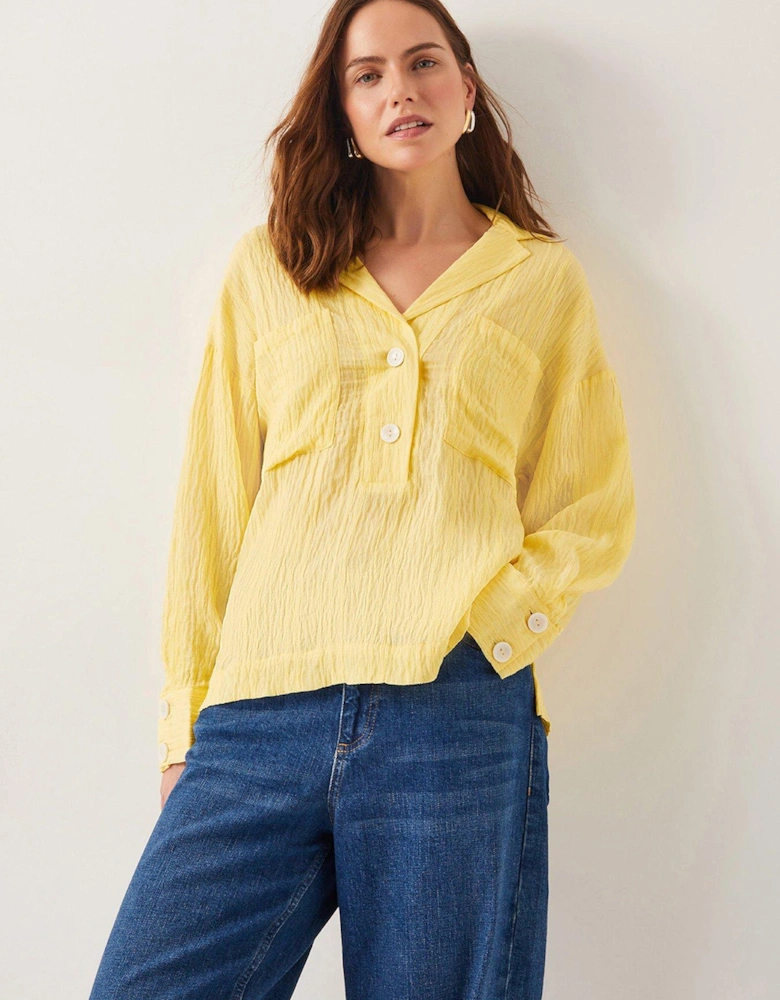 Tilda Textured Shirt - Yellow