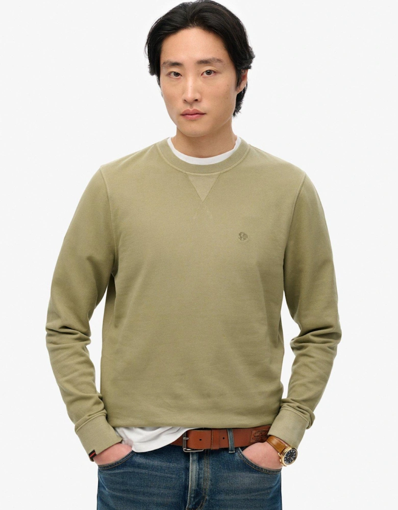 Classic Essential Crew Sweat Top - Light Khaki