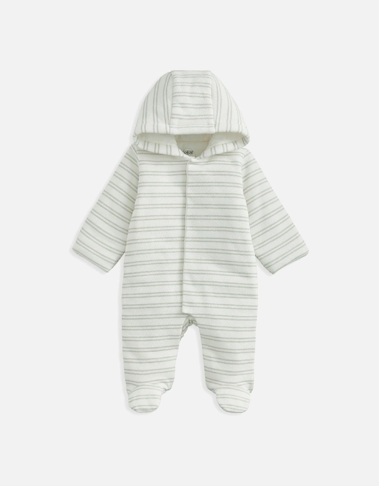 Baby Boys Double Stripe Pramsuit - Blue