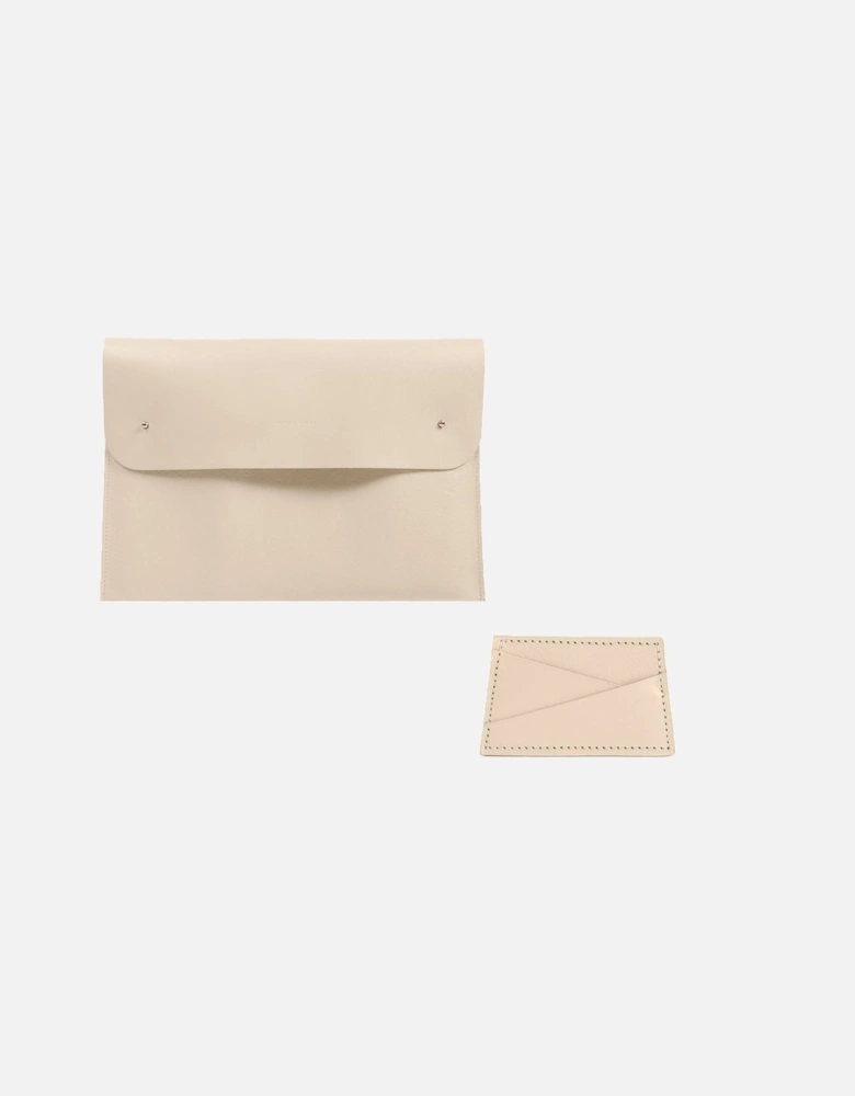 Laptop Case and Cardholder Gift Set - Cream