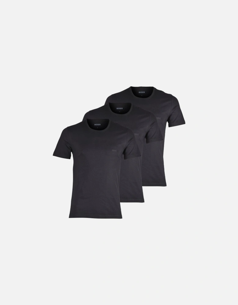 3-Pack Classic-Fit Crew-Neck T-Shirts, Black