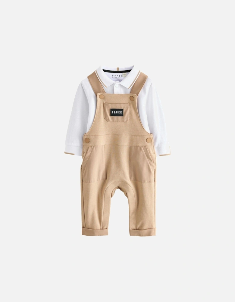 Baby Boys Dungarees - Beige