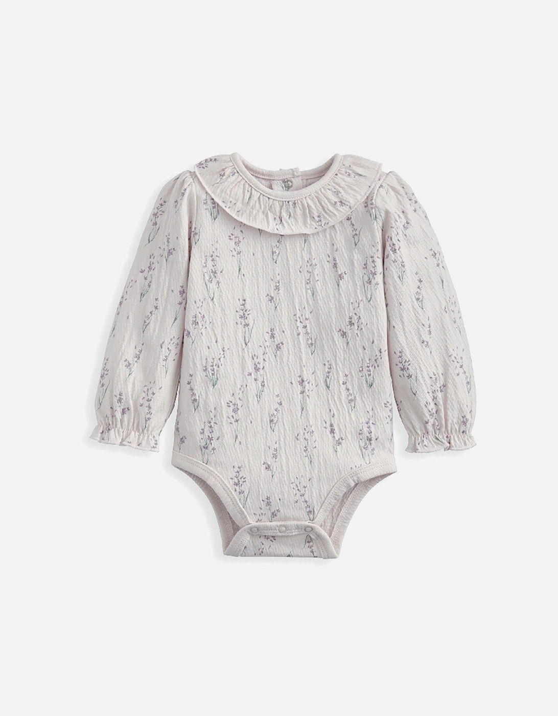 Baby Girls Lavender Print Bodysuit - Cream, 2 of 1