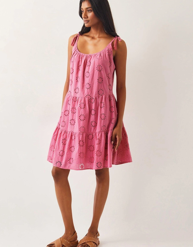 Maud Broderie Dress - Pink