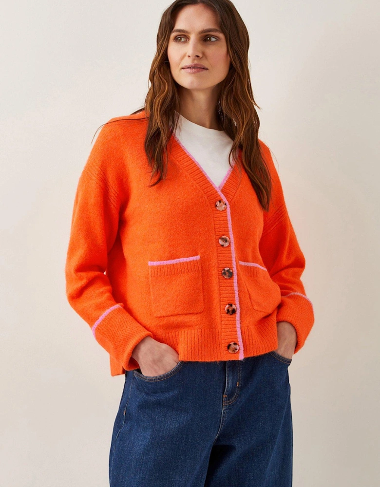 Oversized Cardigan - Orange