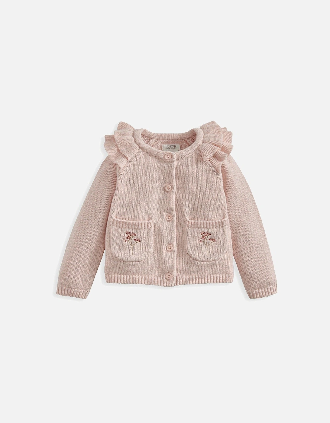 Baby Girls Frill Sleeved Cardigan - Pink, 2 of 1