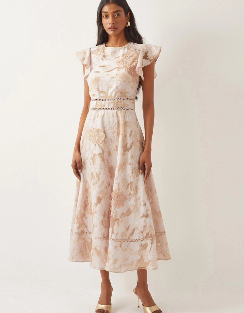 Josie Jacquard Dress - Blush Pink