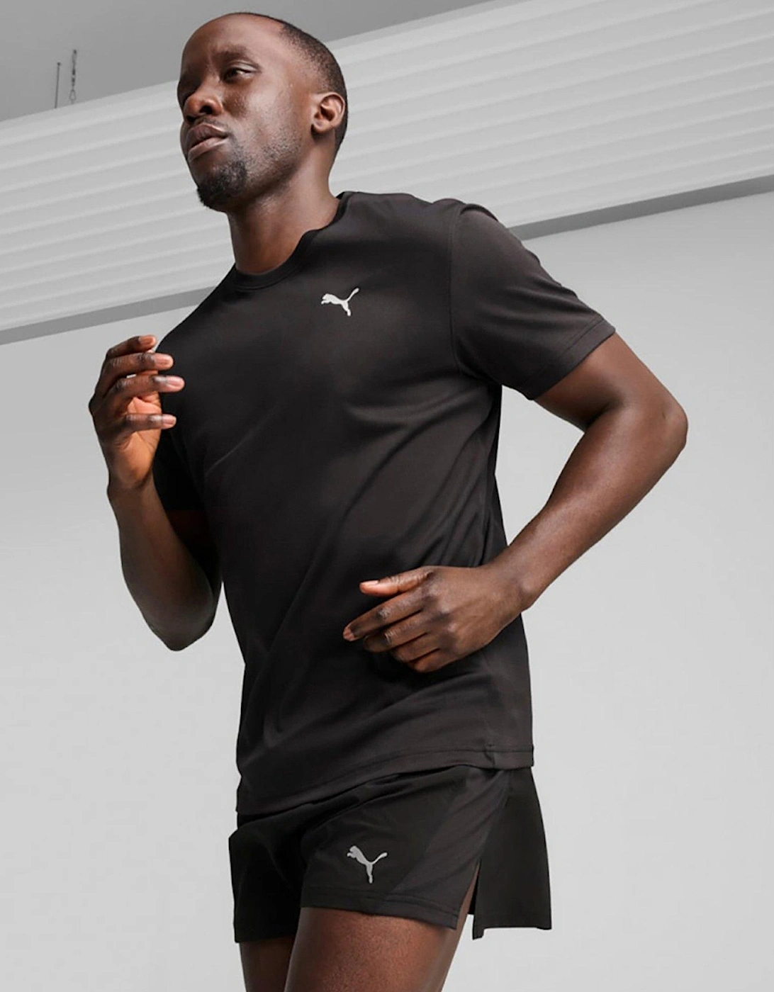 Mens Running Graphics Faster T-Shirt - Black, 4 of 3