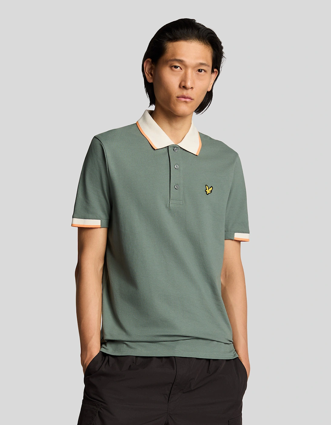 Lyle And Scott Men's Half Tipped Polo Shirt - Tan - Size: 38/Regular