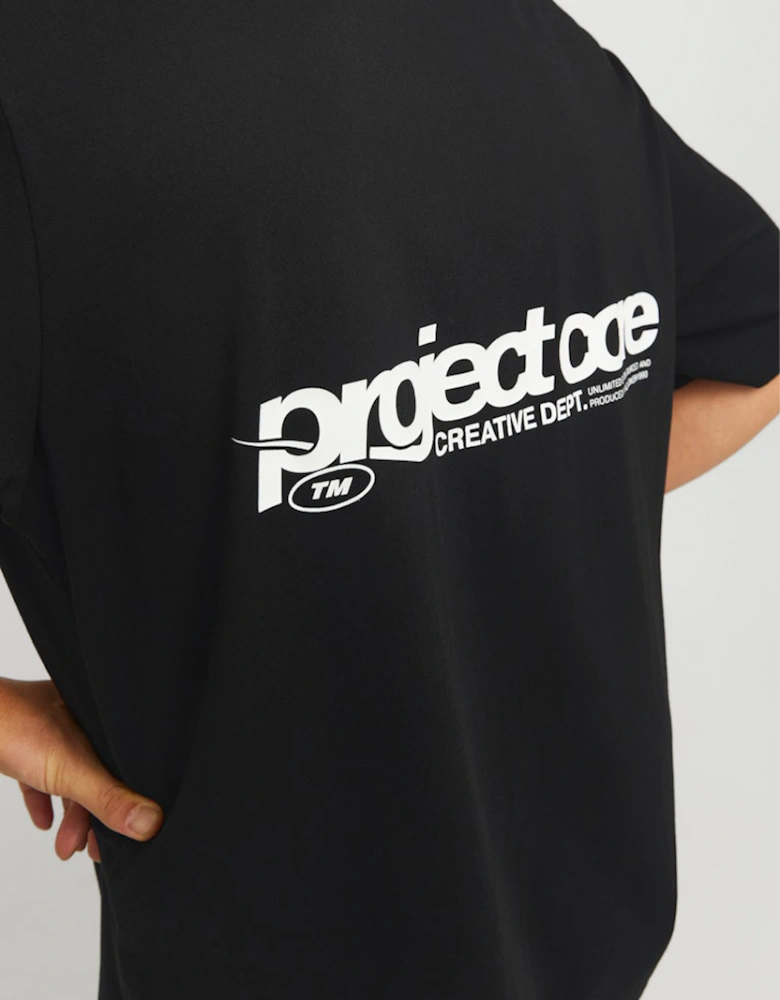 Core Union Short Sleeve Back Print Tee Black