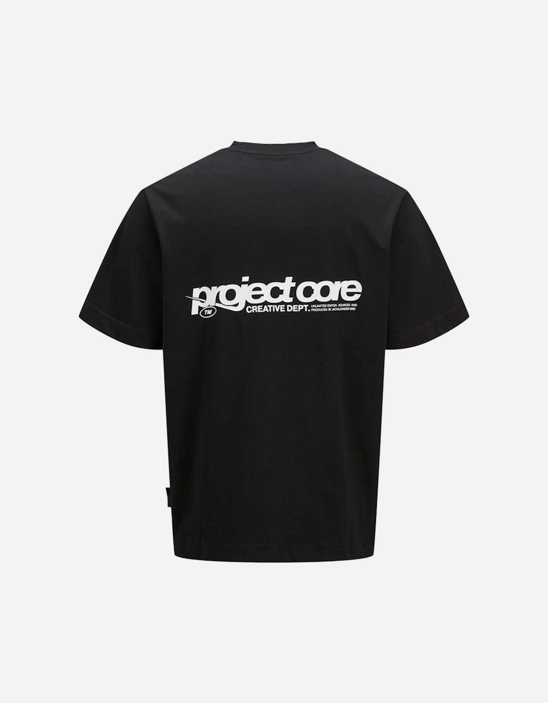 Core Union Short Sleeve Back Print Tee Black