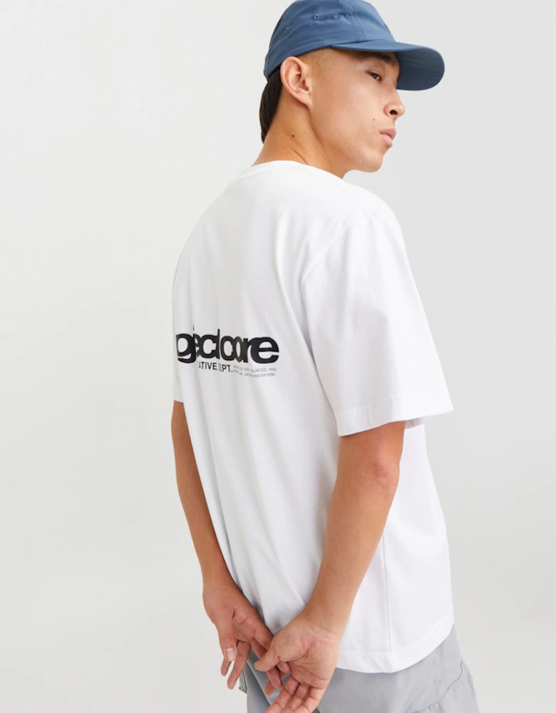 Core Union Short Sleeve Back Print Tee Bright White