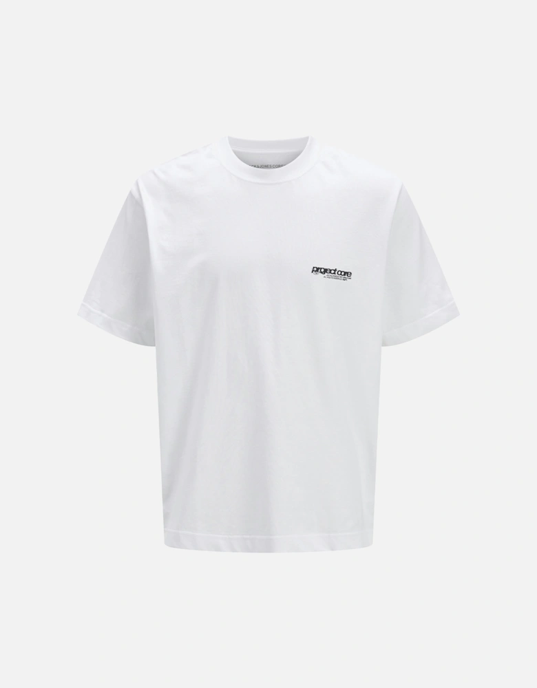 Core Union Short Sleeve Back Print Tee Bright White