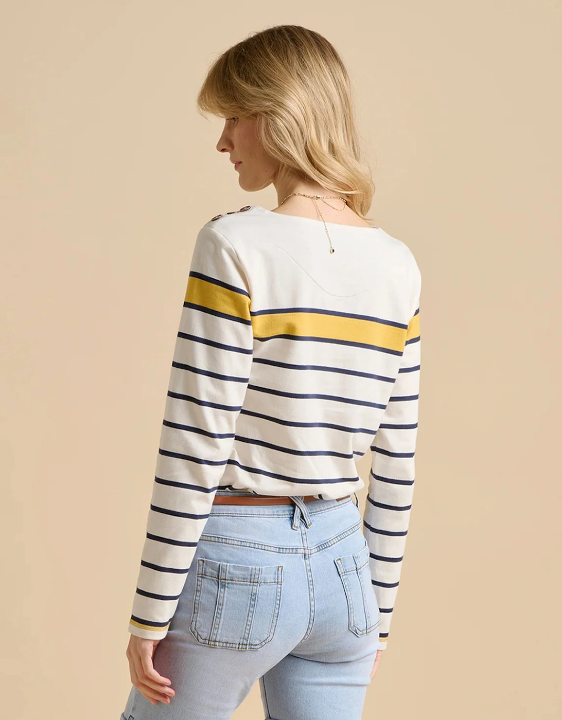 Women's Engineered Stripe Bella Crew Cream