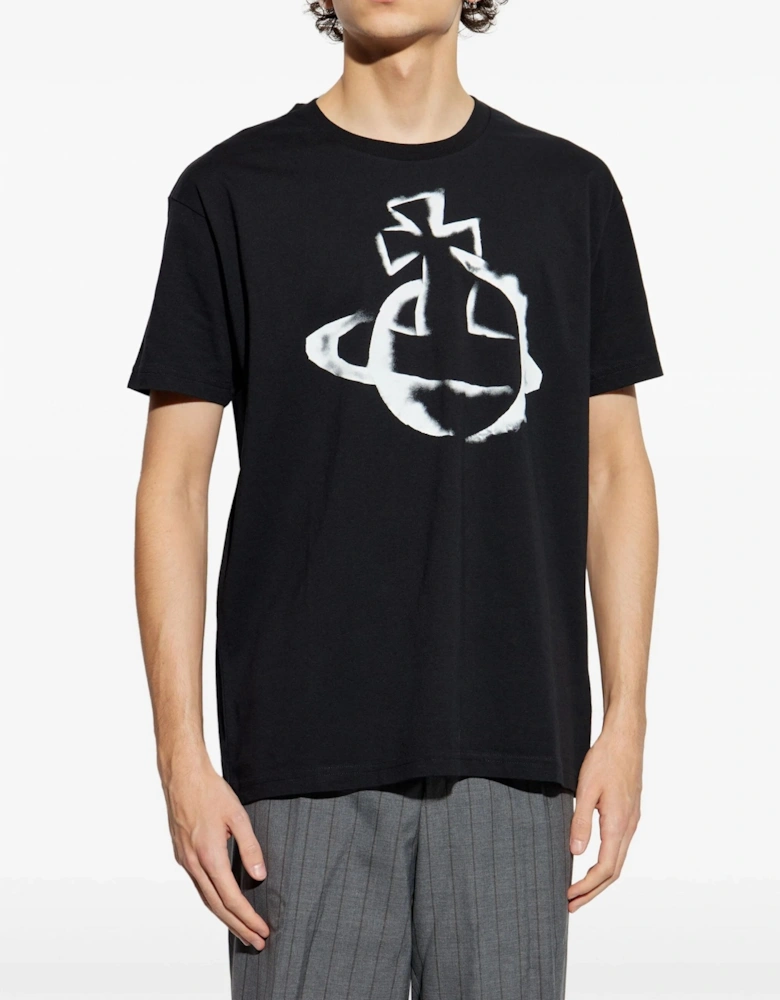 Stencil Orb T-shirt Black