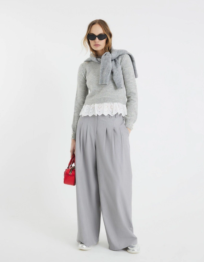 Frill Rara Jumper - Grey